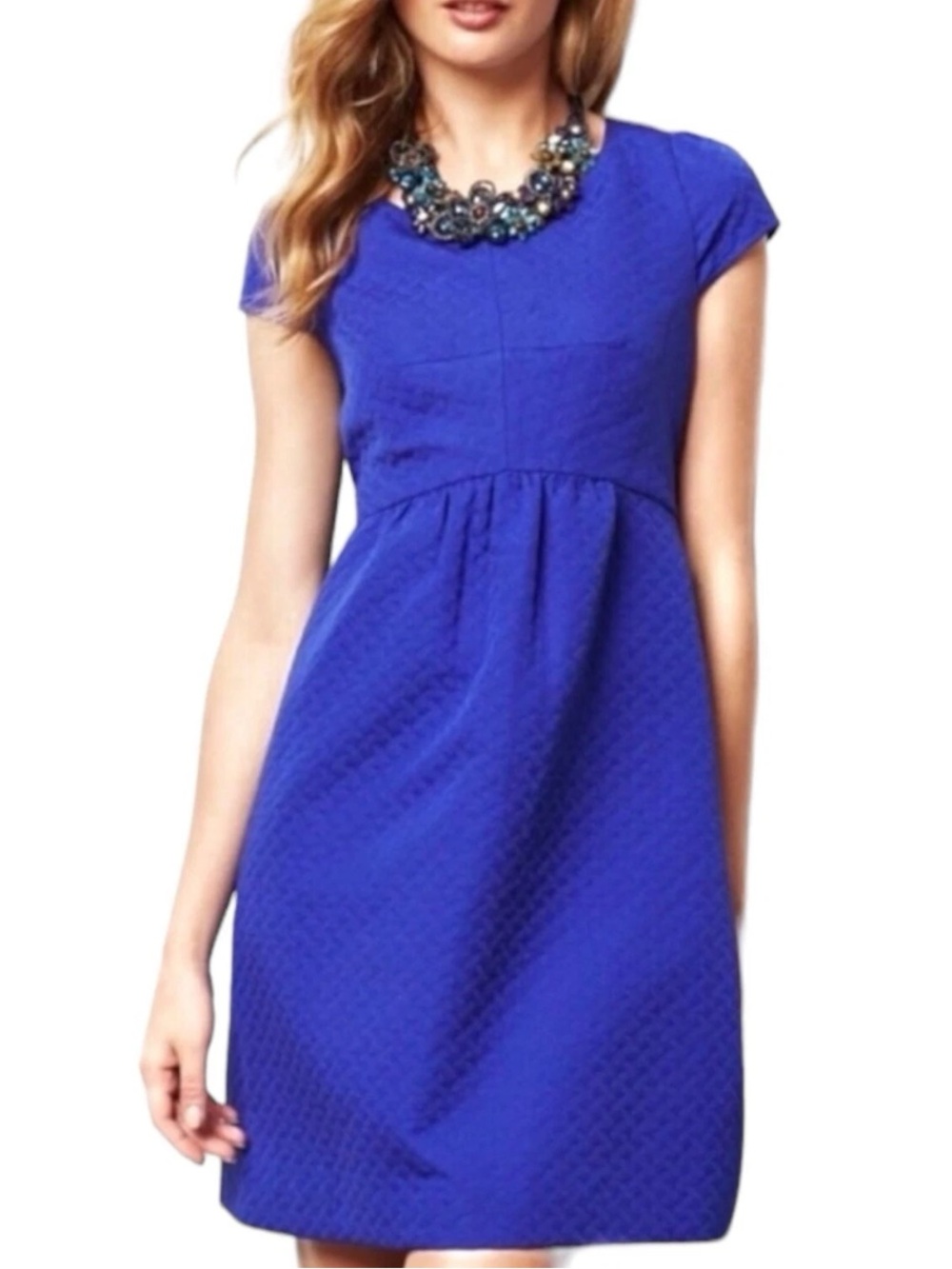 HD in Paris Cobalt Blue Textured Mini Dress